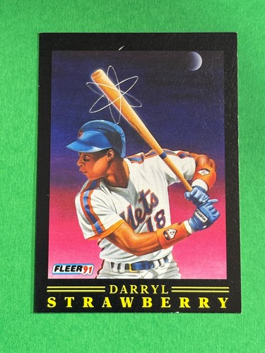 Darryl strawberry 1991 fleer - strawberry,